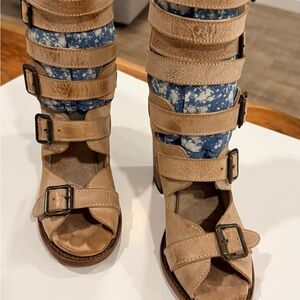 Freebird by Steven Tan Multi-Strap Buckle Open-Toe Sandals